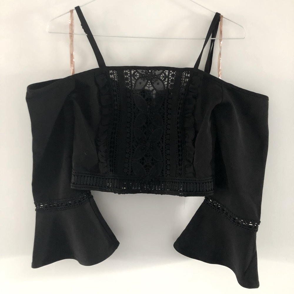 Bell sleeve crop top